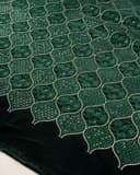 مخمل سوزن دوزی هندسی هندی سبز